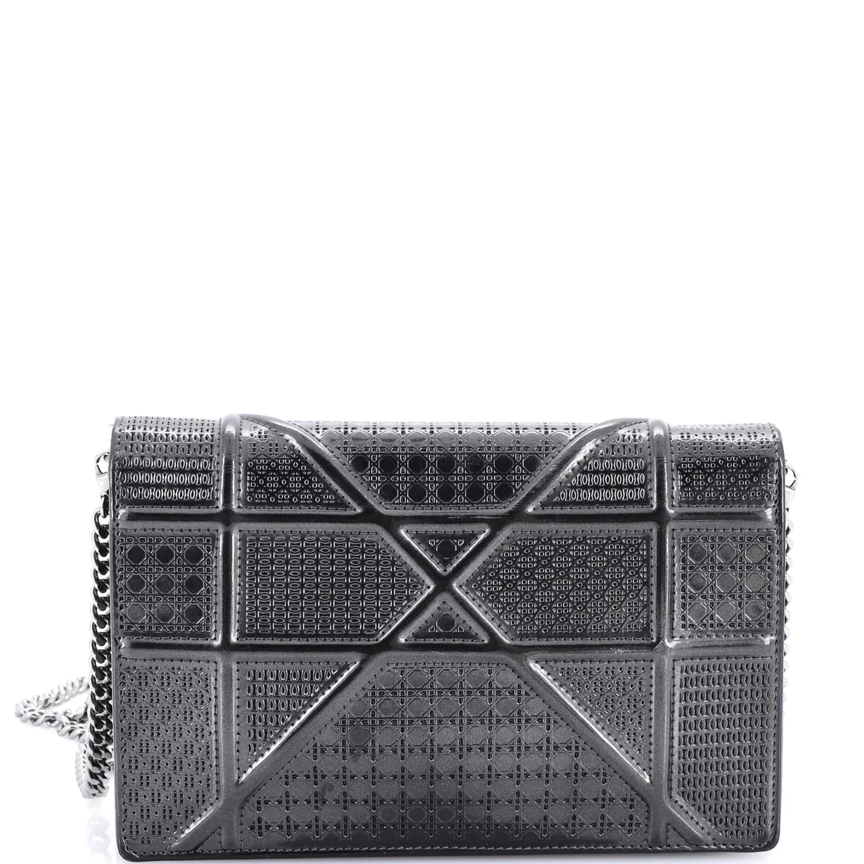 Diorama Wallet on Chain Cannage Embossed Calfskin - Deep Luxury