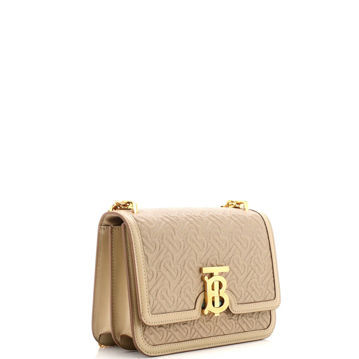 TB Flap Chain Bag Monogram Embossed Leather Small - Deep Luxury
