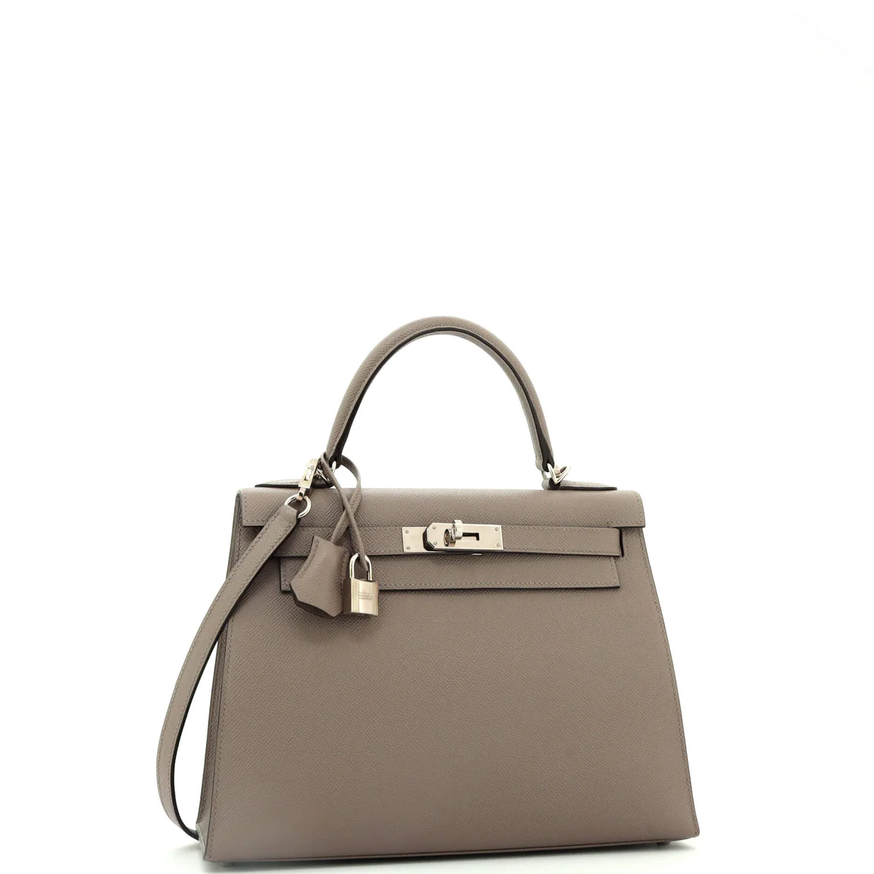 Kelly Handbag Grey Epsom with Palladium Hardware 28 - Deep Luxury
