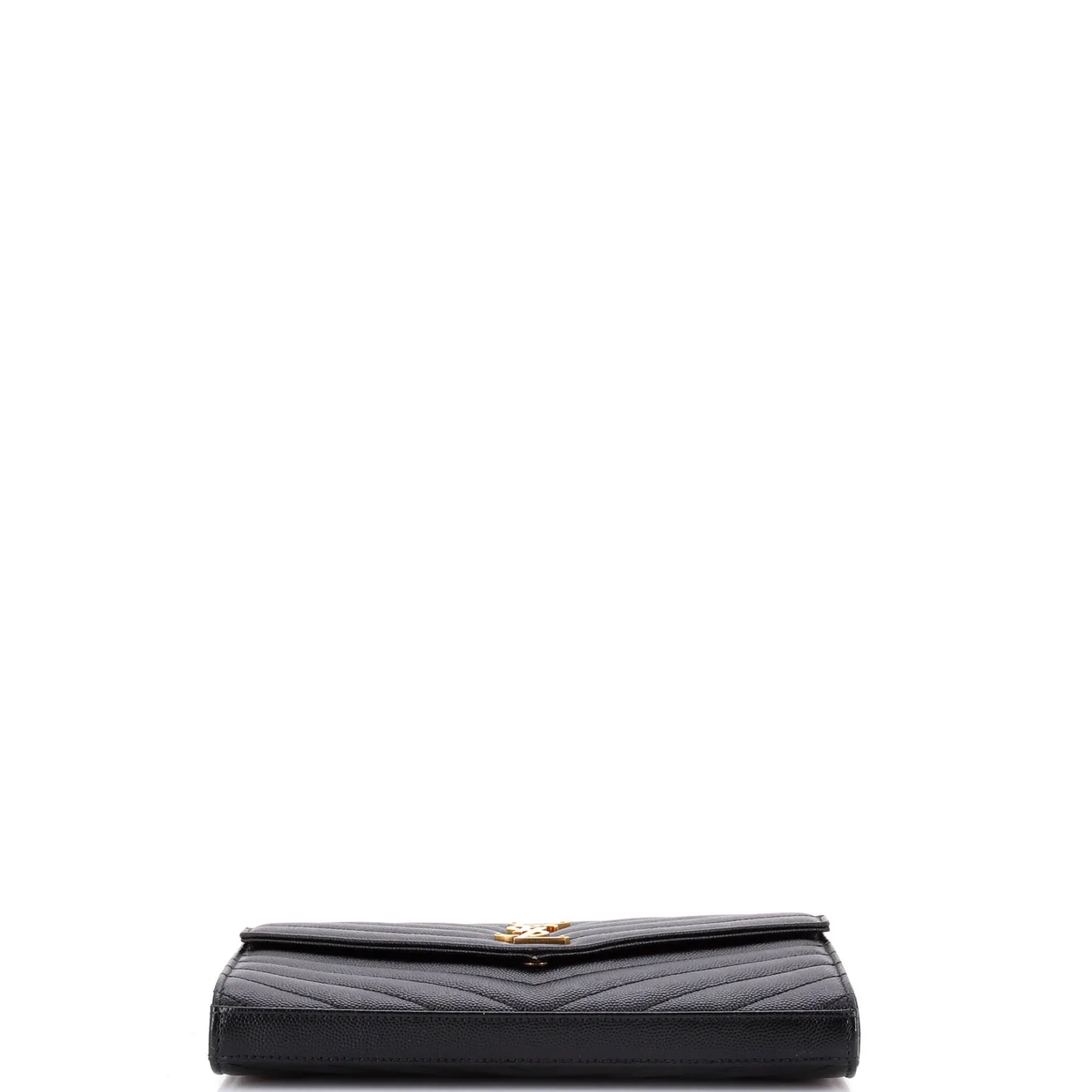 Classic Monogram Wallet on Chain Matelasse Chevron Leather Medium - Deep Luxury