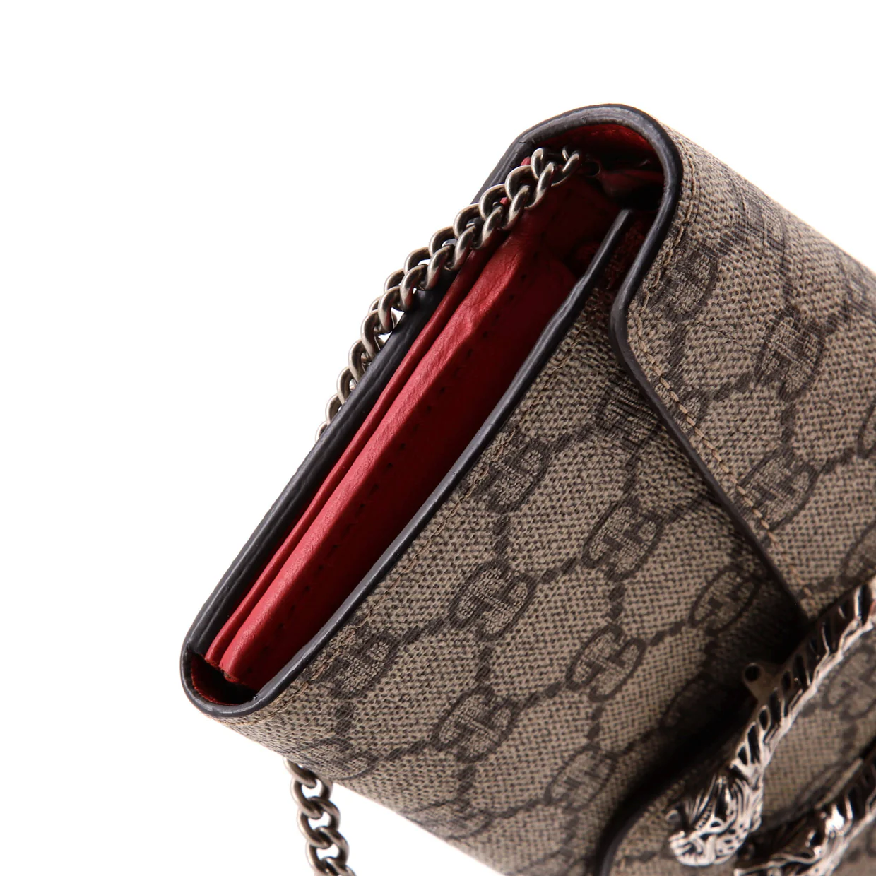 Dionysus Chain Wallet GG Coated Canvas Long - Deep Luxury