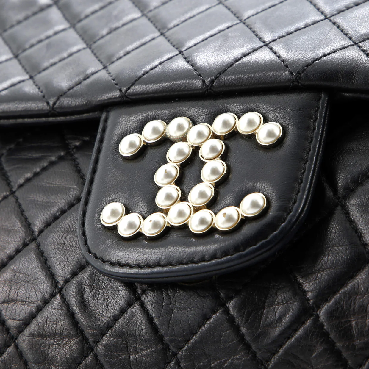 Westminster Pearl Chain Flap Bag Quilted Lambskin Medium - Deep Luxury
