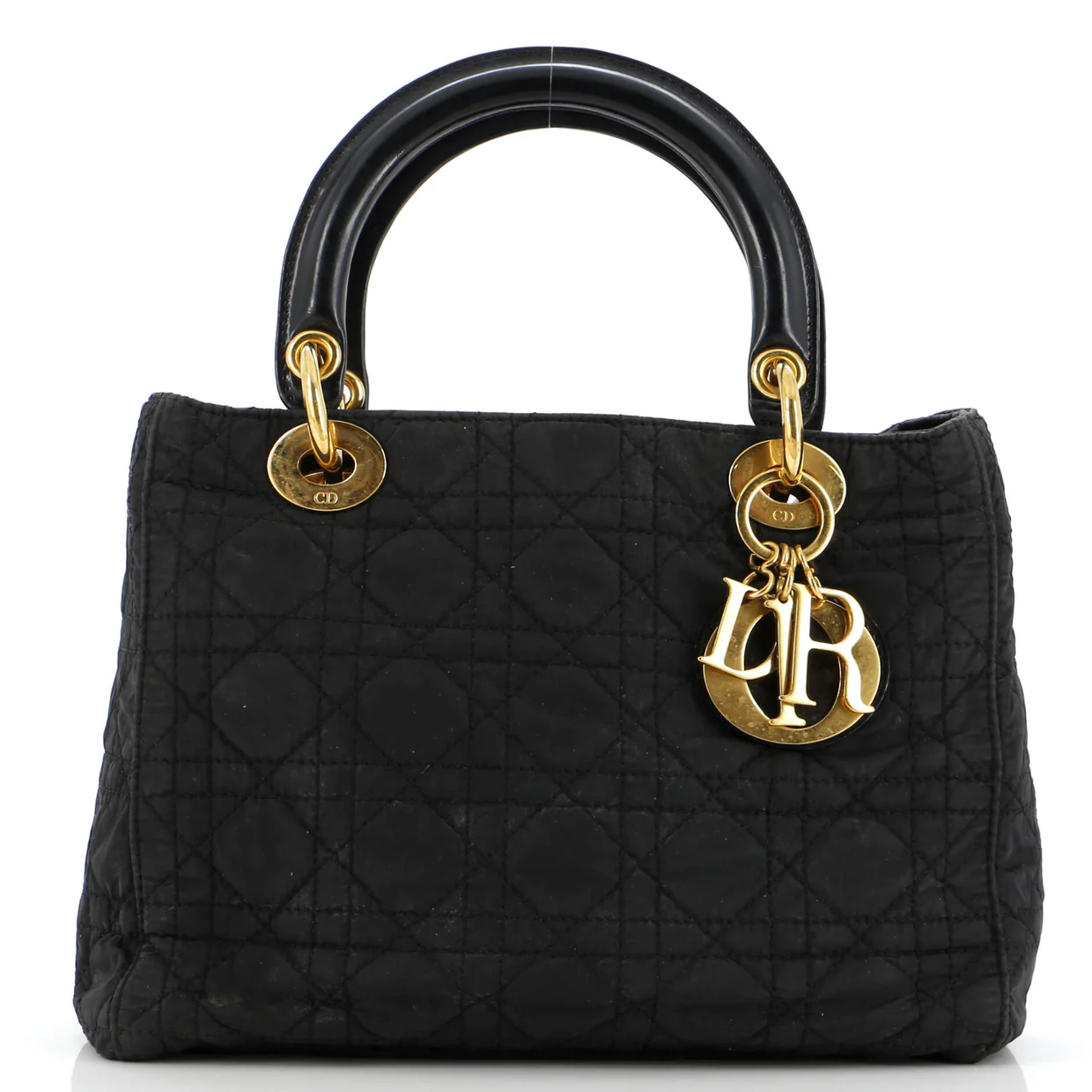 Vintage Lady Dior Bag Cannage Quilt Nylon Medium - Deep Luxury