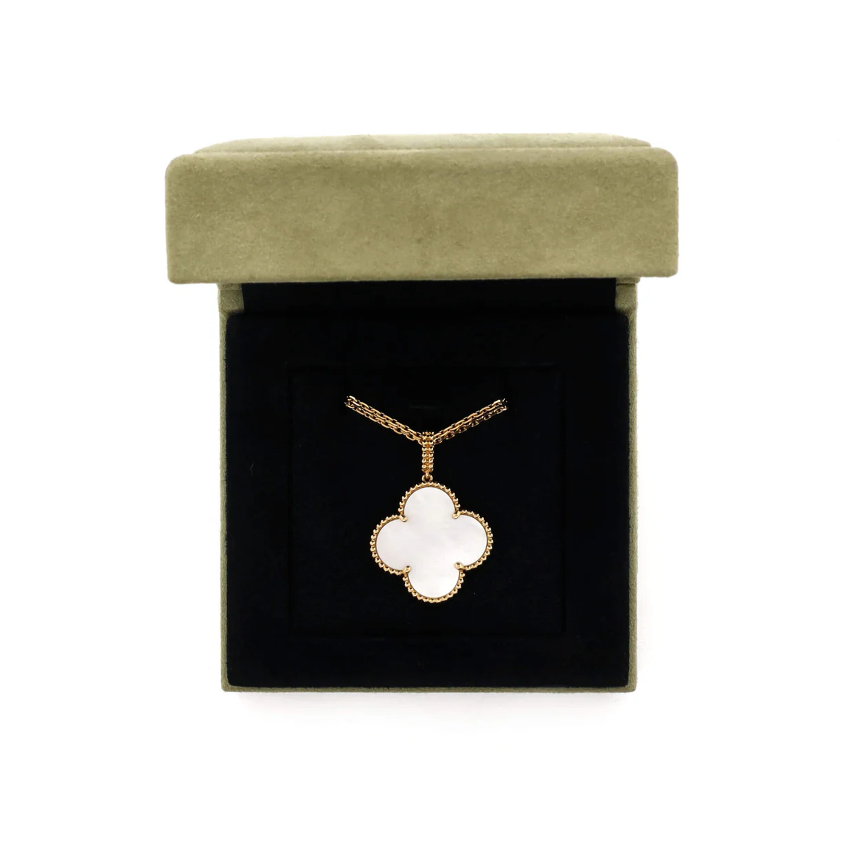Magic Alhambra Long Necklace 18K Yellow Gold and Mother of Pearl - Deep Luxury