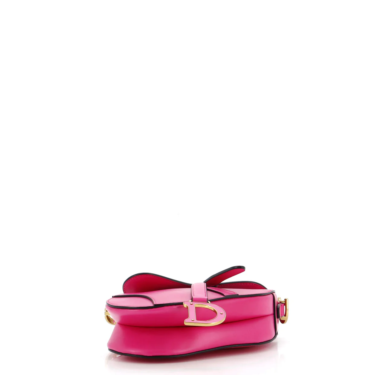 Saddle Handbag with Strap Leather Mini - Deep Luxury