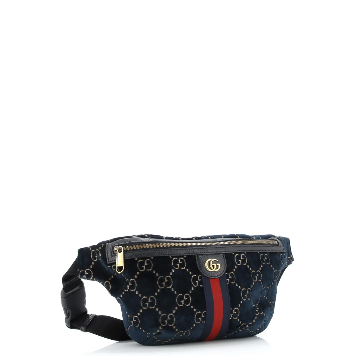 Ophidia Zip Belt Bag GG Velvet - Deep Luxury