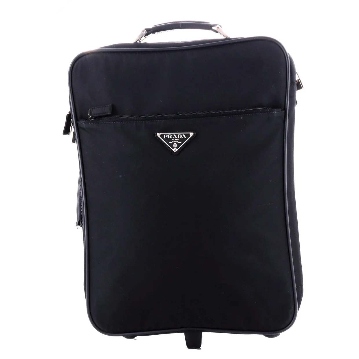 Trolley Rolling Luggage Tessuto and Saffiano Leather Mini - Deep Luxury