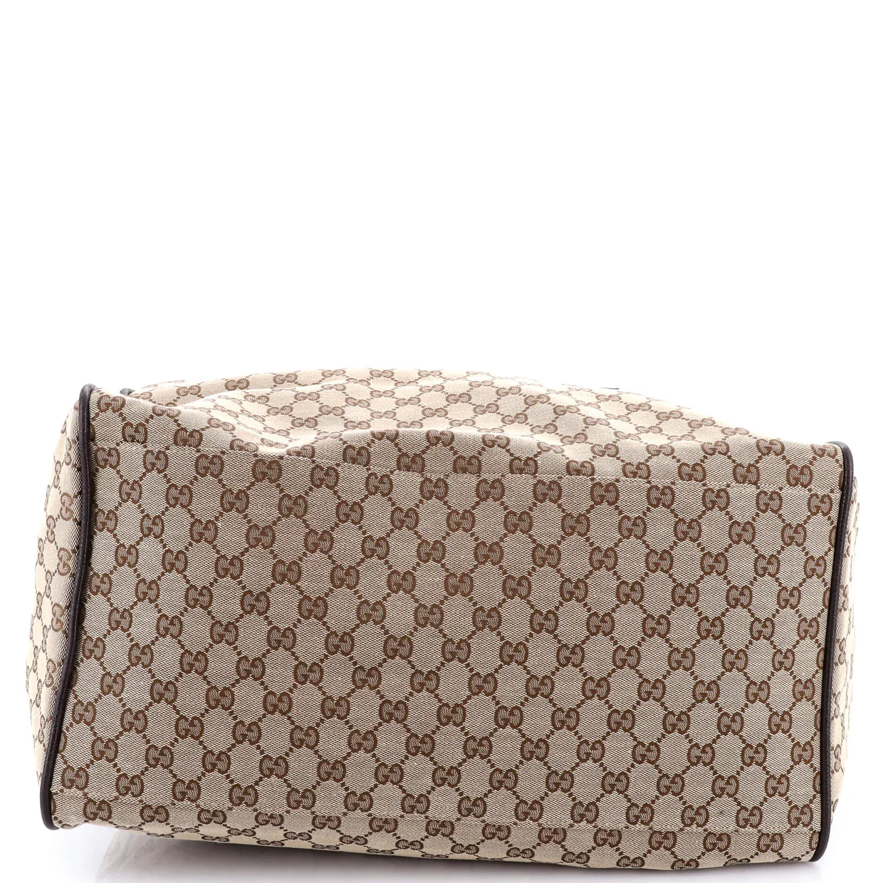Web Carry On Duffle Bag GG Canvas with Leather Medium - Deep Luxury