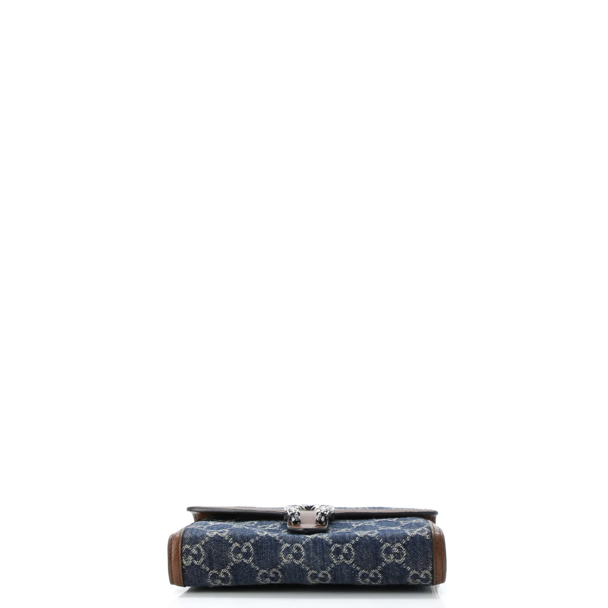 Dionysus Chain Wallet GG Denim Small - Deep Luxury
