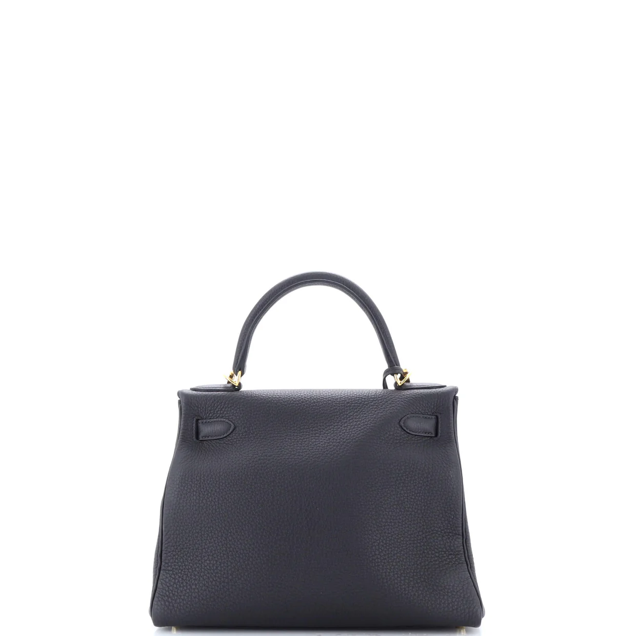 Kelly Handbag Noir Clemence with Gold Hardware 28 - Deep Luxury