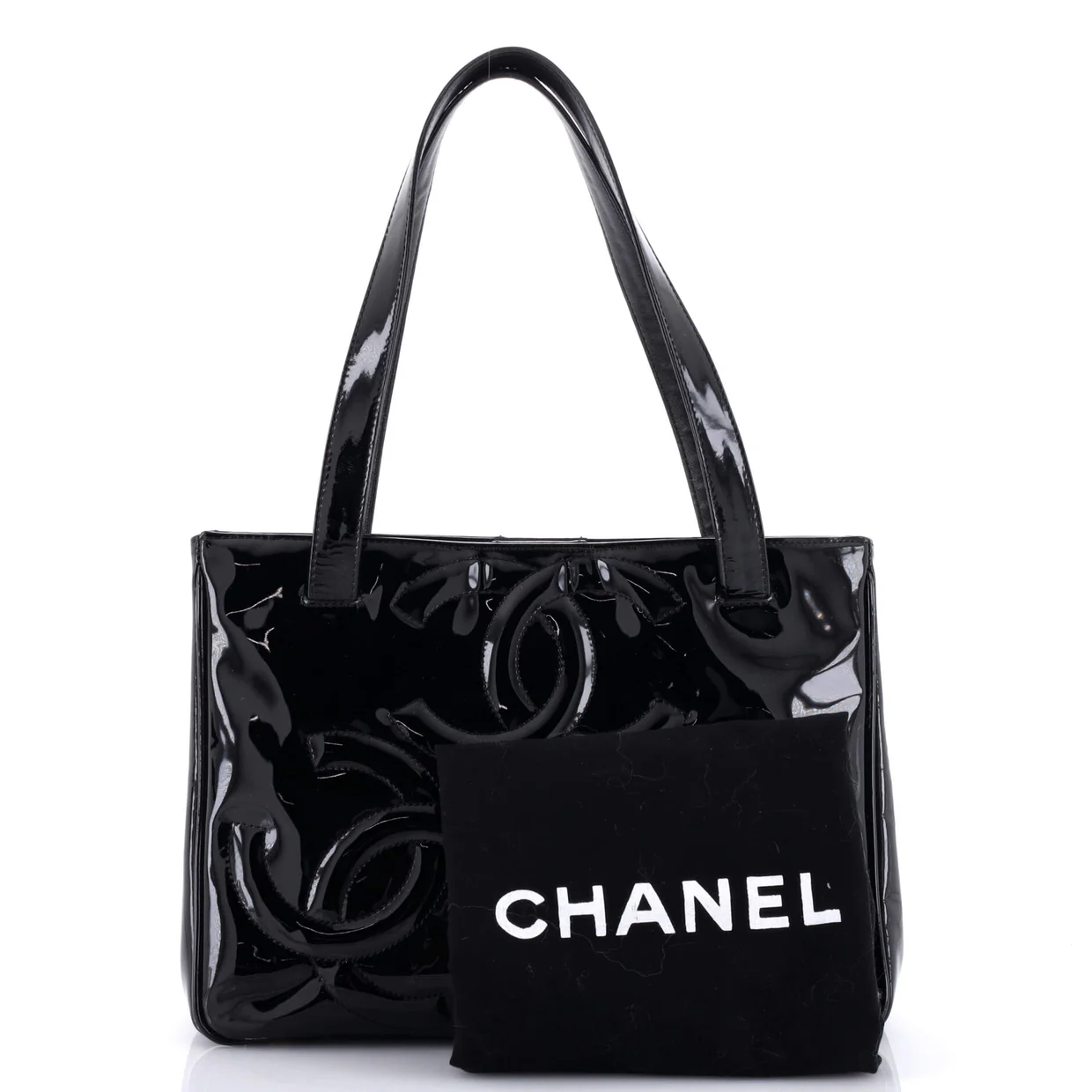 Triple CC Tote Patent Small - Deep Luxury