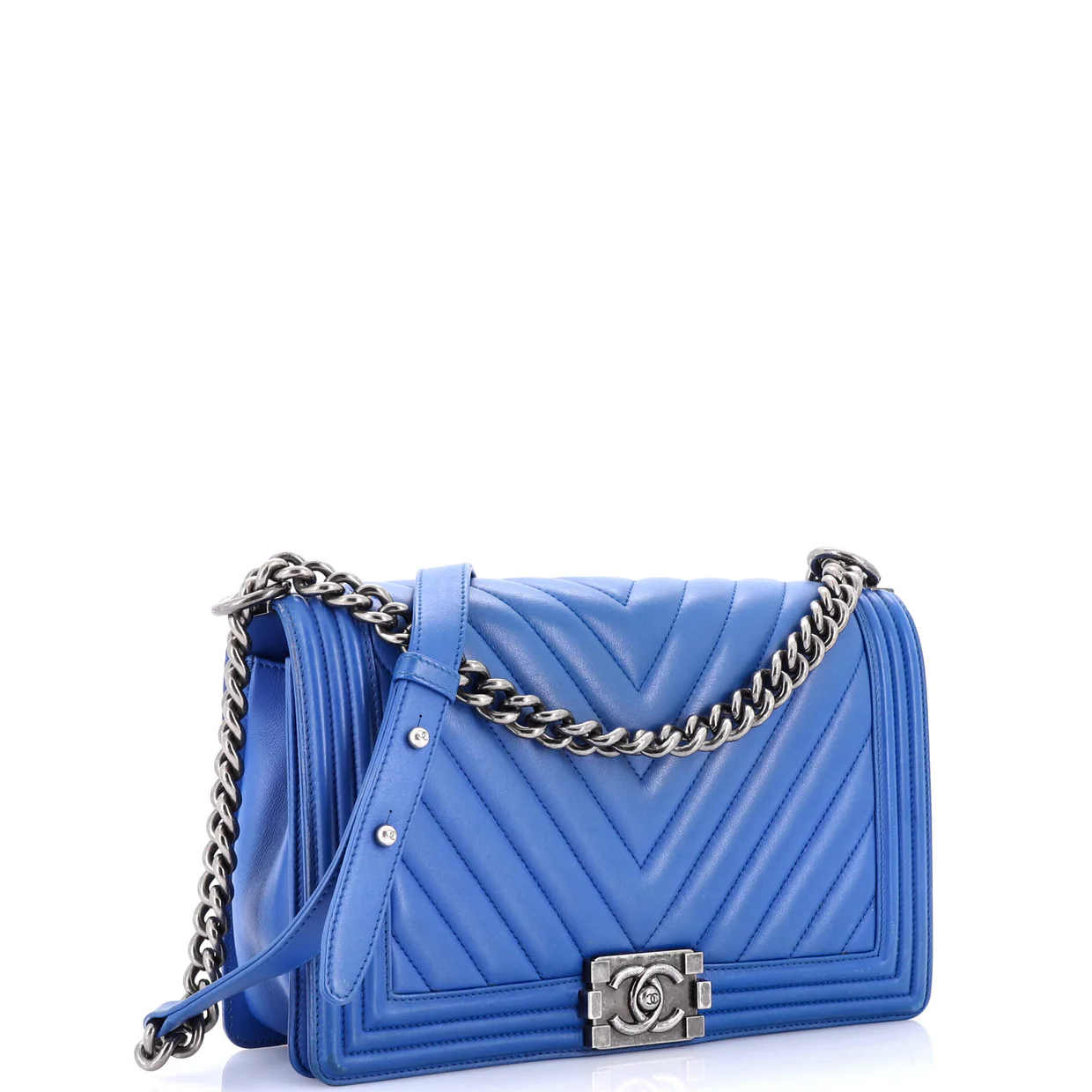 Boy Flap Bag Chevron Lambskin New Medium - Deep Luxury