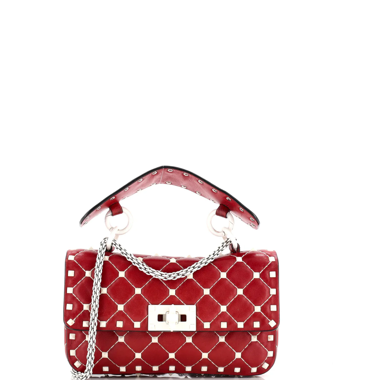 Free Rockstud Spike Flap Bag Quilted Leather Small - Deep Luxury