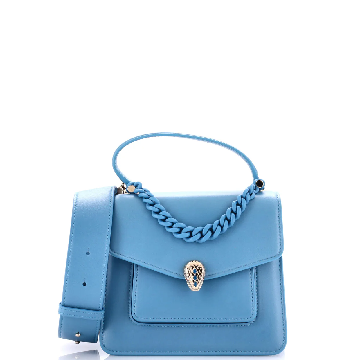Serpenti Forever Maxi Chain Top Handle Bag Leather Small - Deep Luxury