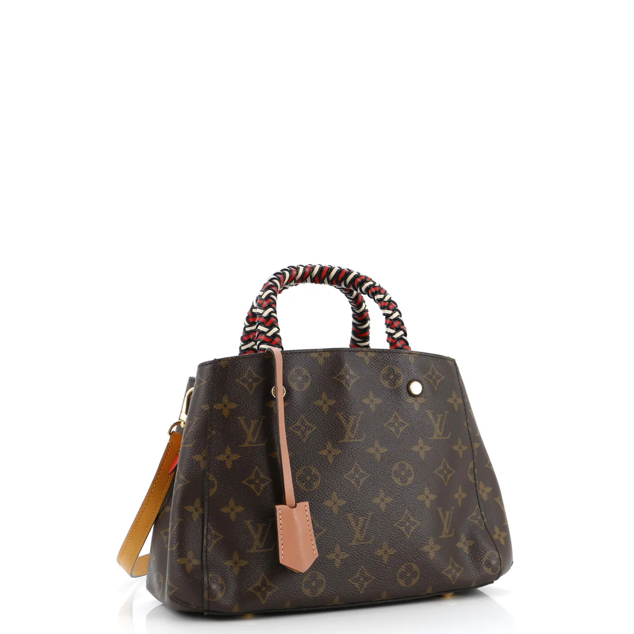 Braided Handle Montaigne Handbag Monogram Canvas BB - Deep Luxury