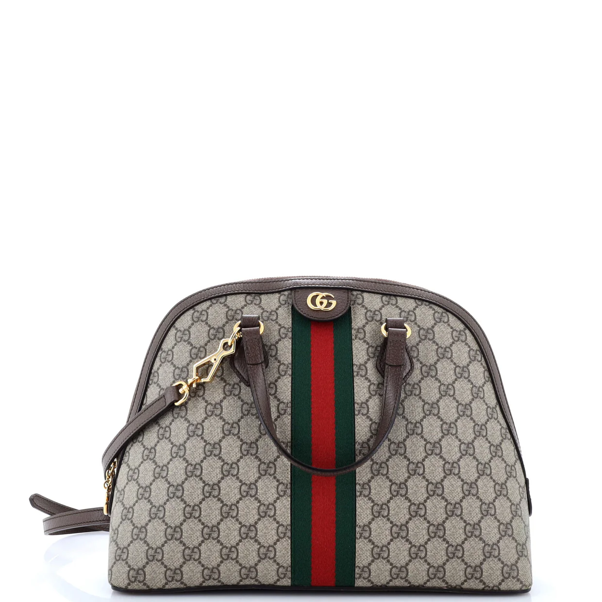 Ophidia Dome Top Handle Bag GG Coated Canvas Medium - Deep Luxury