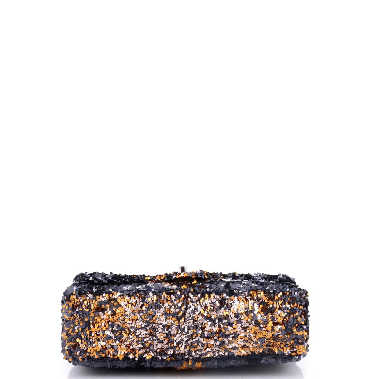 CC Chain Flap Bag Sequins Medium - Deep Luxury