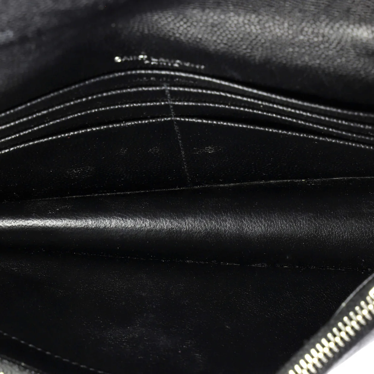 Classic Monogram Wallet on Chain Matelasse Chevron Leather Small - Deep Luxury