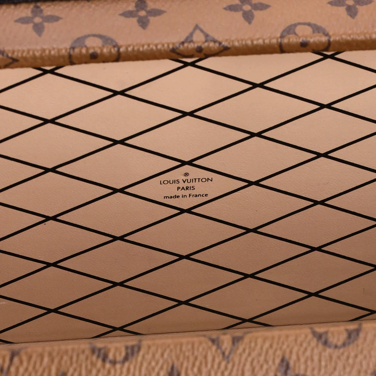 Petite Malle Handbag Reverse Monogram Canvas - Deep Luxury