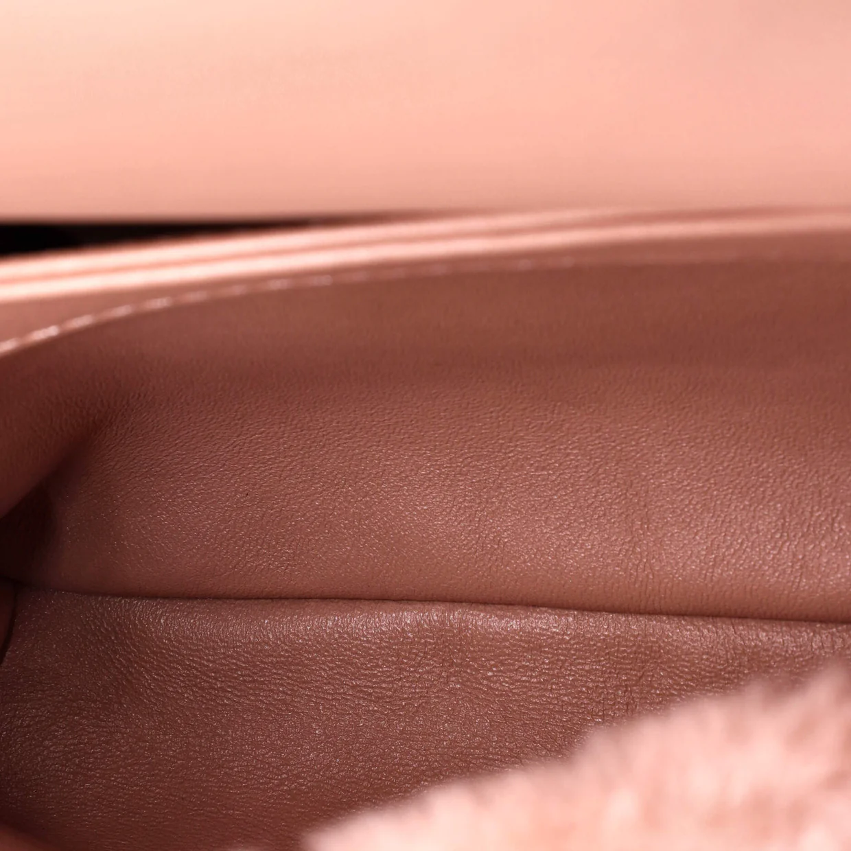 CC Bar Chain Handle Flap Bag Quilted Shearling Small - Deep Luxury