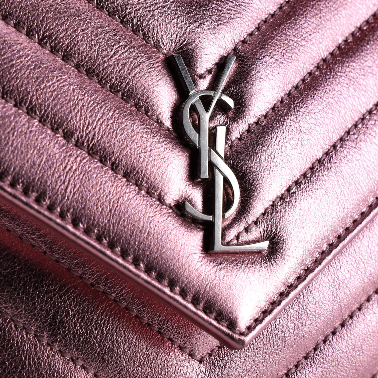 Double Flap Bag Chevron Leather - Deep Luxury