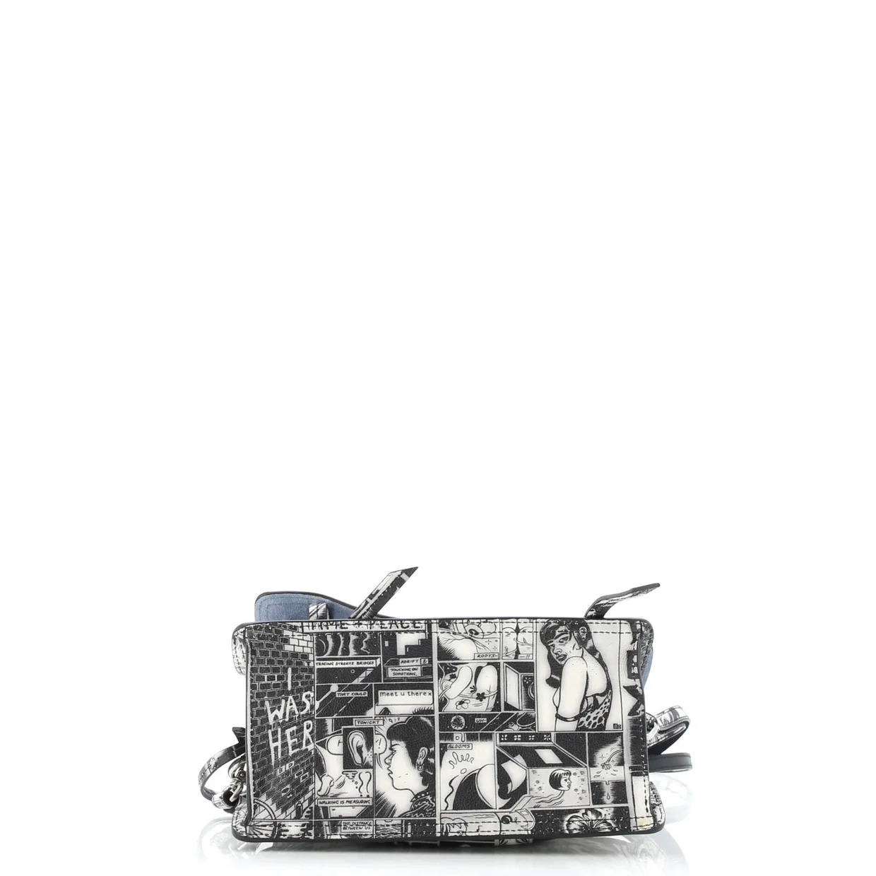 Etiquette Flap Bag Printed Leather Small - Deep Luxury