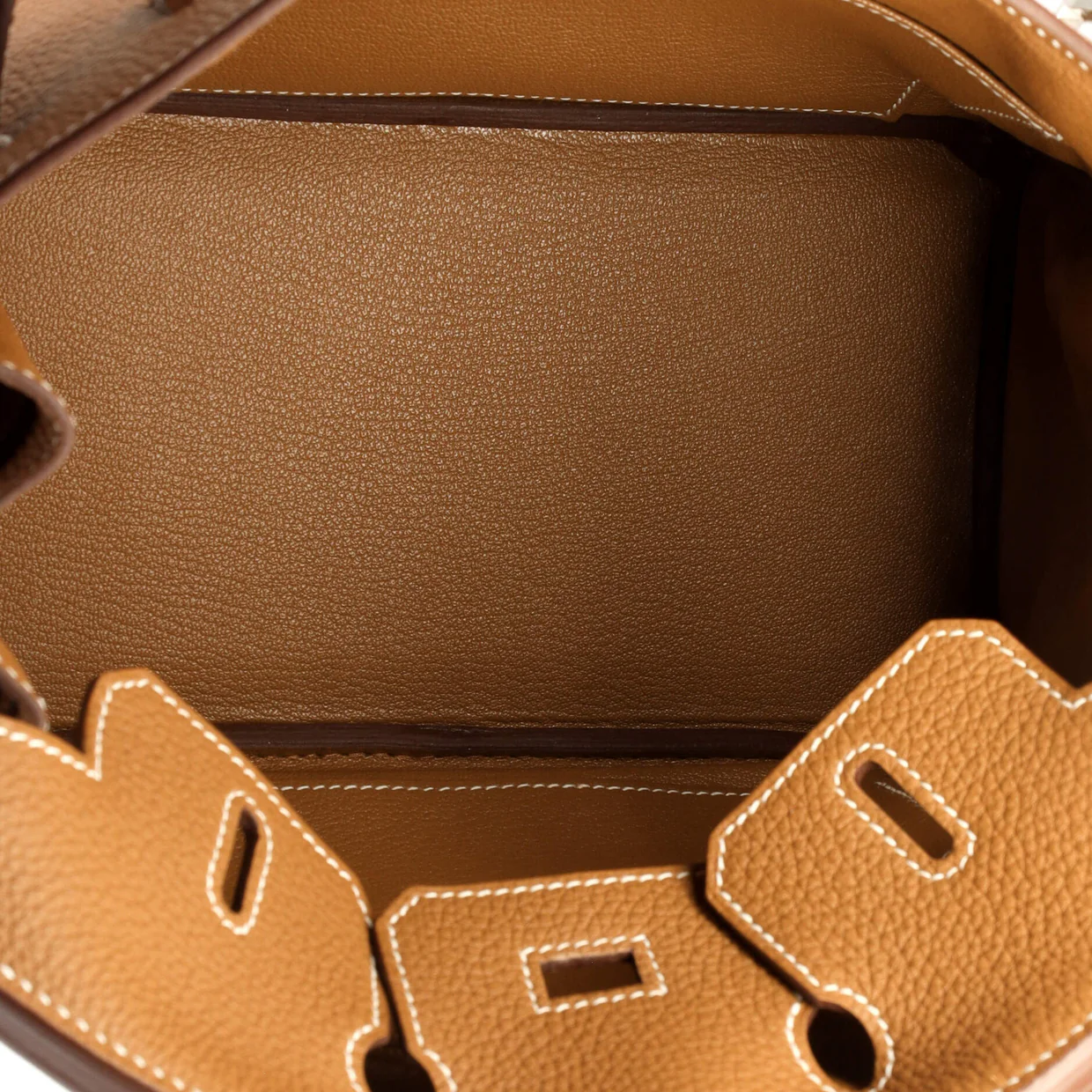 Birkin Handbag Gold Togo with Palladium Hardware 25 - Deep Luxury