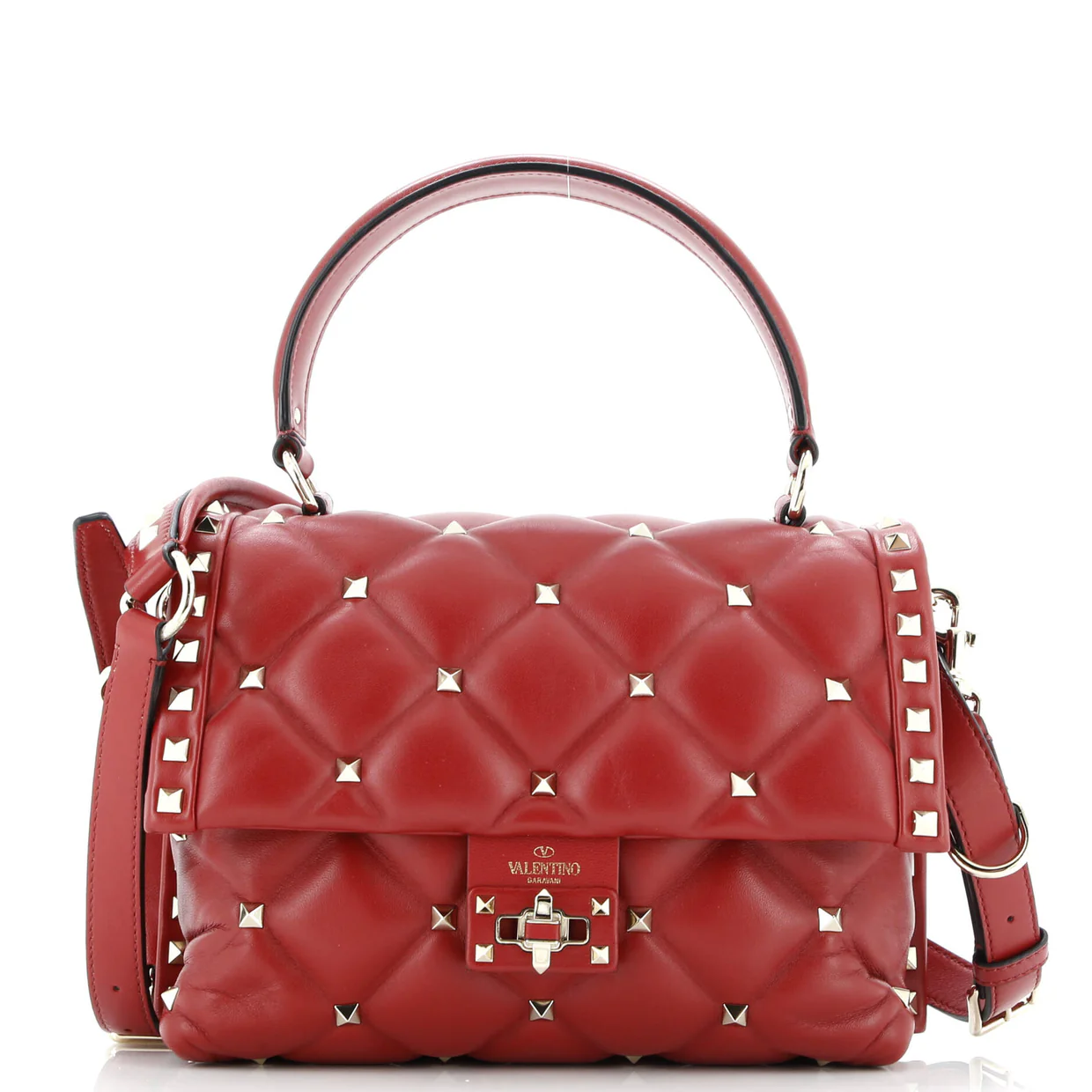 Candystud Top Handle Bag Leather Medium - Deep Luxury
