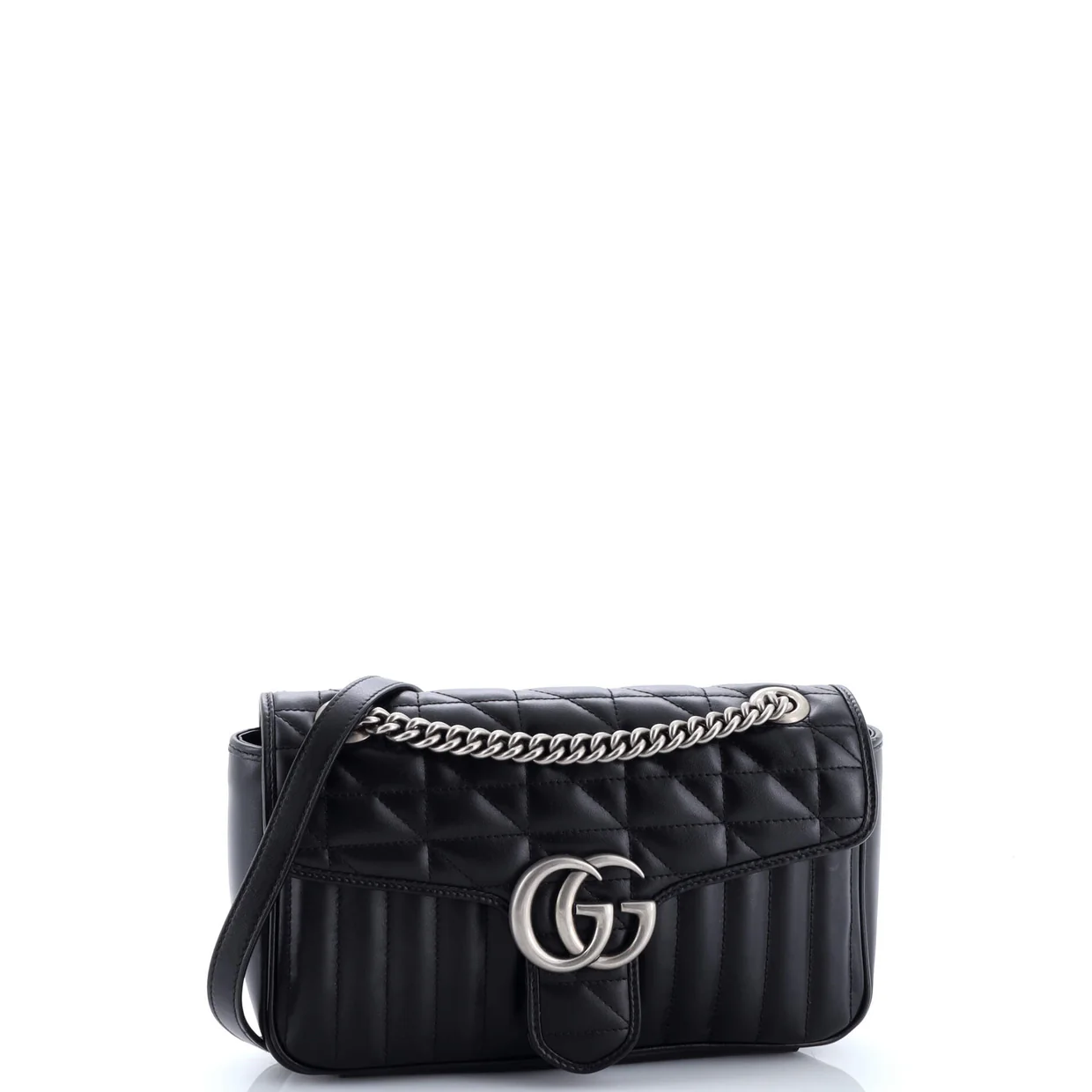 GG Marmont Flap Bag Mixed Matelasse Leather Small - Deep Luxury