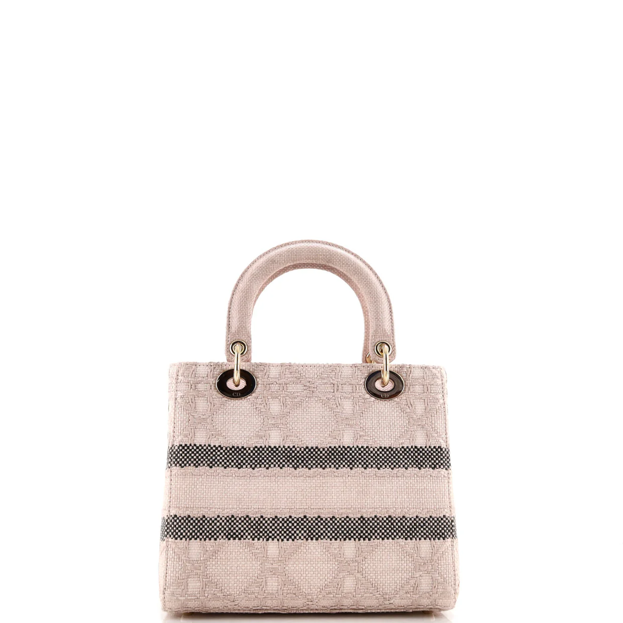 Lady D-Lite Bag Cannage Embroidered Raffia Medium - Deep Luxury