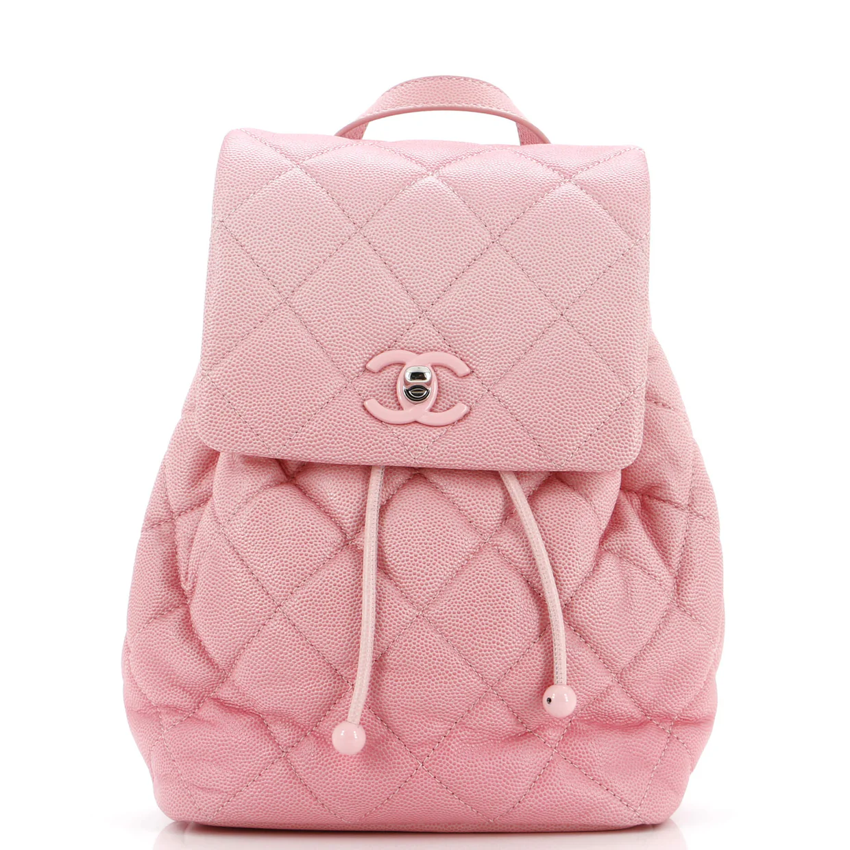 CC Flap Drawstring Backpack Quilted Ombre Caviar Mini - Deep Luxury