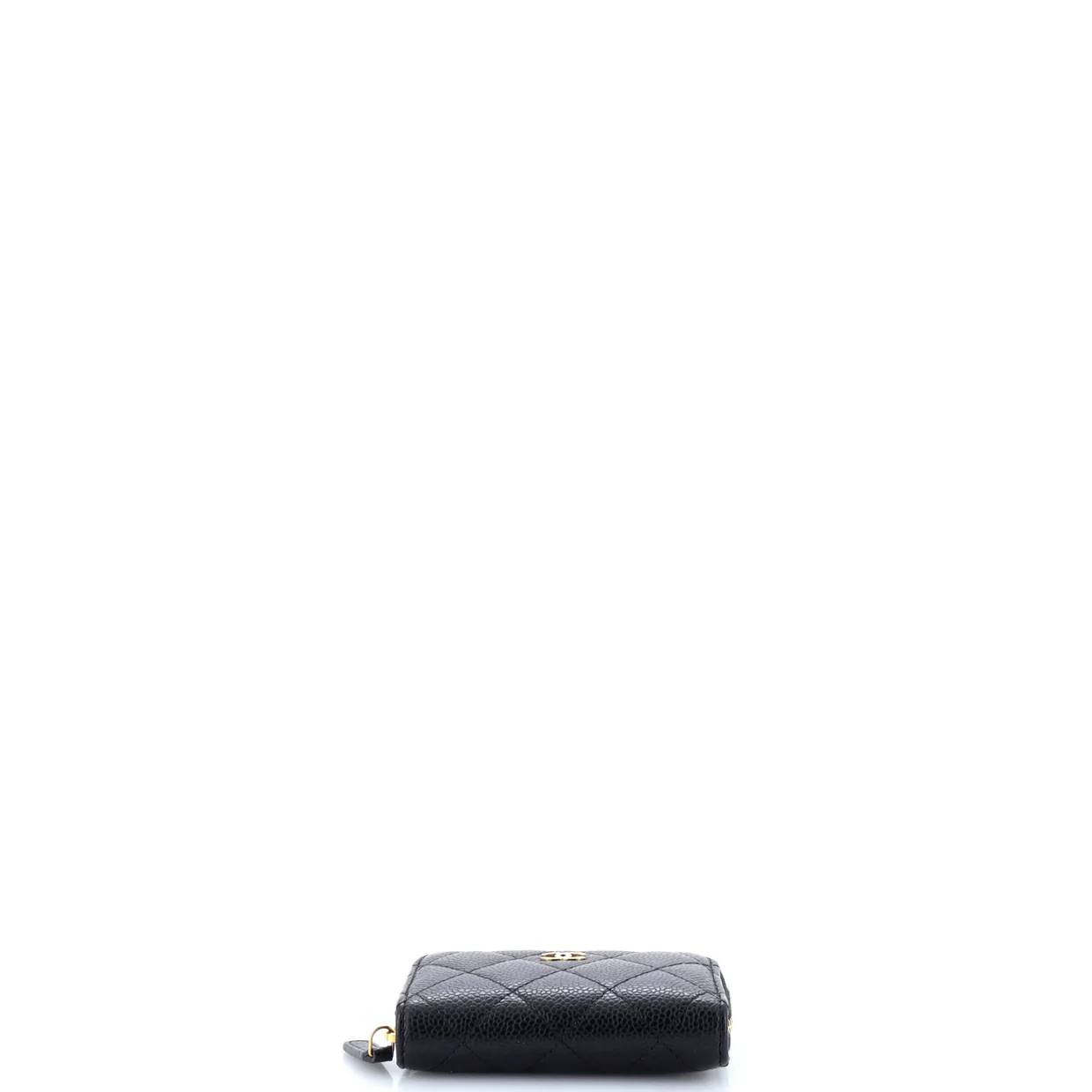 CC Zip Coin Purse Quilted Caviar Small - Deep Luxury