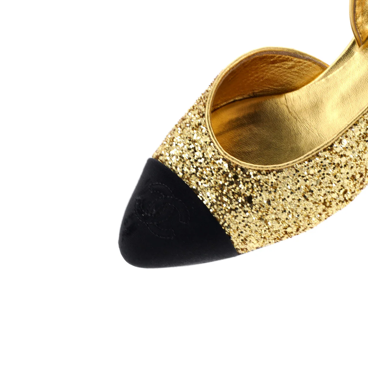 Women's CC Cap Toe Slingback Pumps Glitter - Deep Luxury