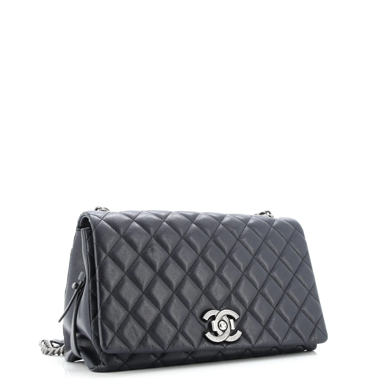 City Rock Flap Bag Quilted Goatskin Large - Deep Luxury