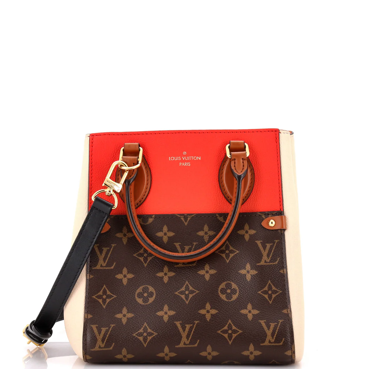 Fold Tote Monogram Canvas and Leather PM - Deep Luxury