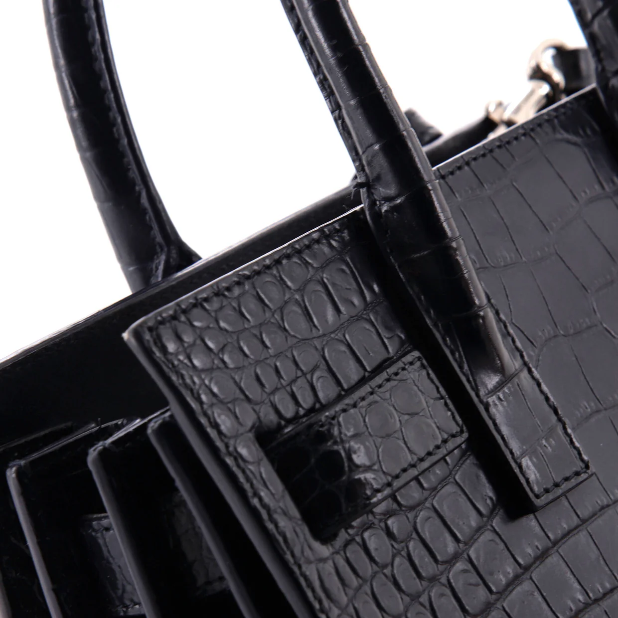 Sac de Jour NM Bag Crocodile Embossed Leather Nano - Deep Luxury
