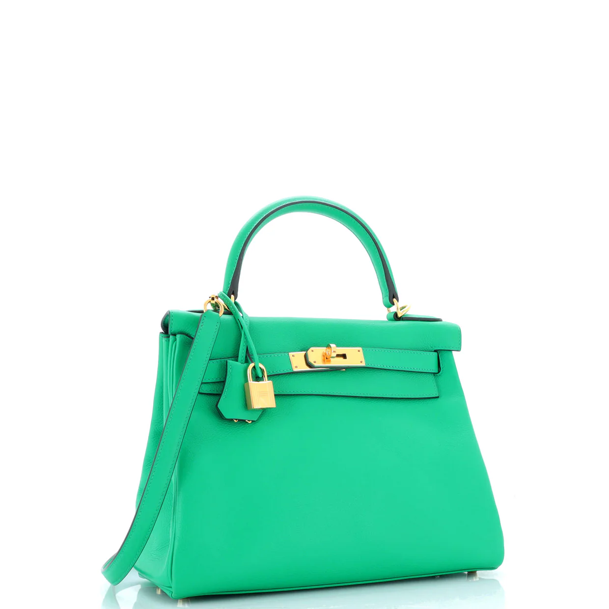 Kelly Handbag Menthe Evercolor with Gold Hardware 28 - Deep Luxury