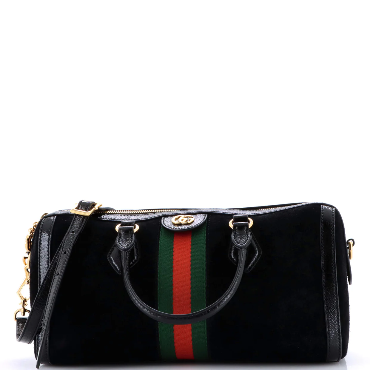 Ophidia Boston Bag Suede Medium - Deep Luxury