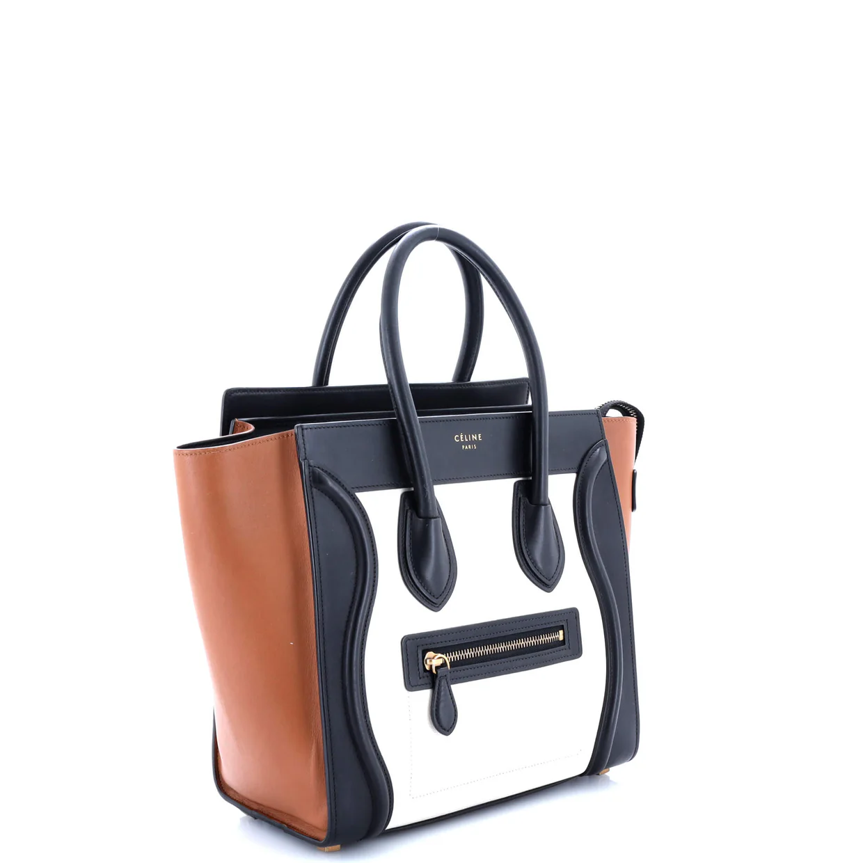 Tricolor Luggage Bag Leather Micro - Deep Luxury