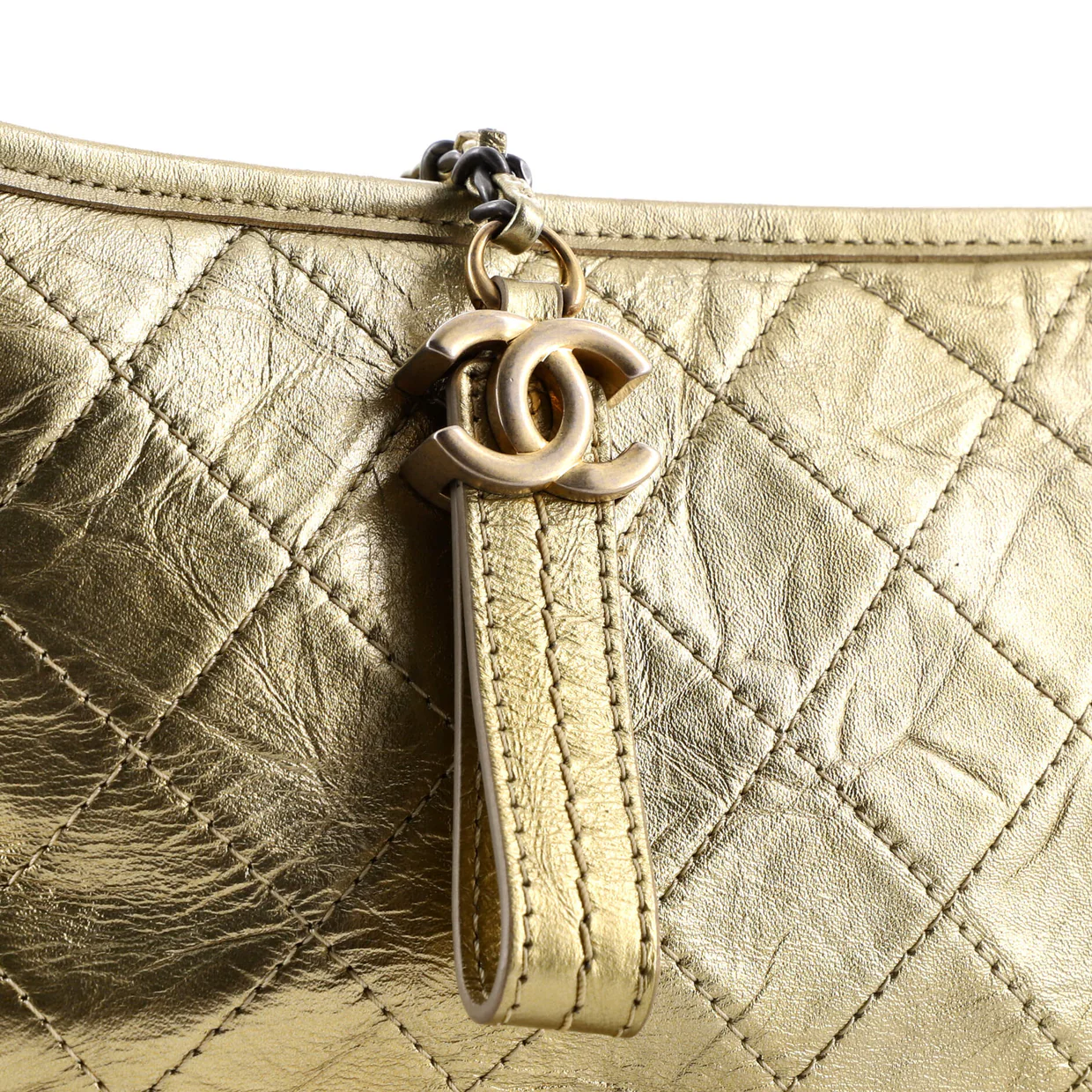Gabrielle Hobo Quilted Aged Calfskin Medium - Deep Luxury