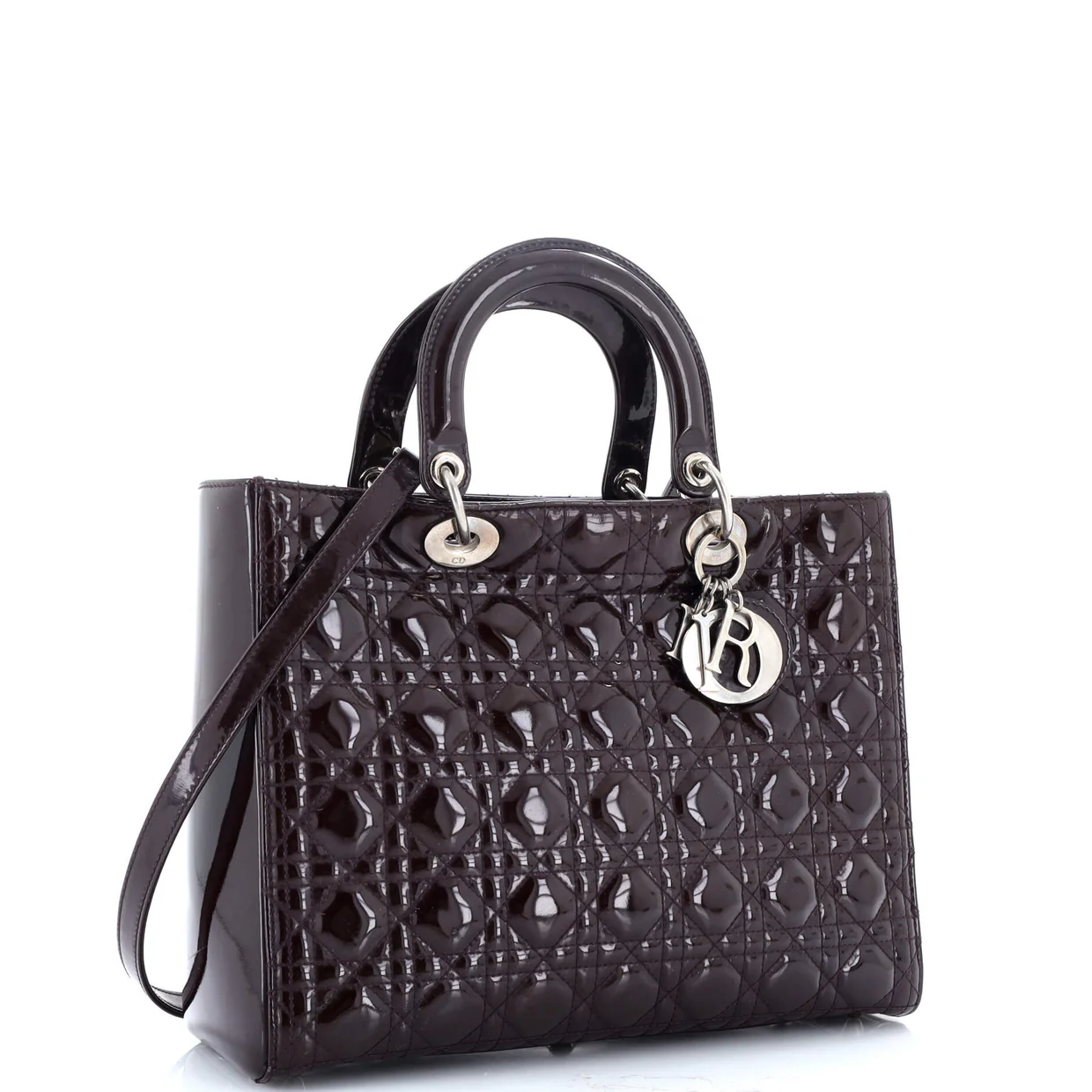 Lady Dior Bag Cannage Quilt Patent Large - Deep Luxury