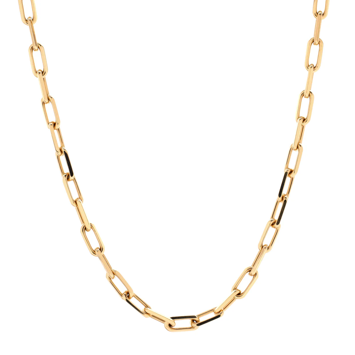 Santos de Cartier Chain Necklace 18K Yellow Gold Small - Deep Luxury