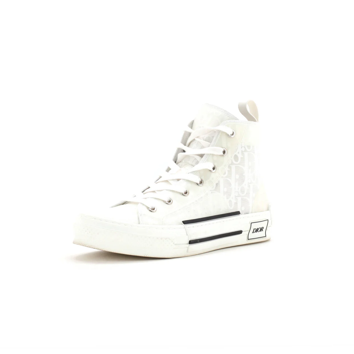 Men's B23 High-Top Sneakers Oblique Coated Canvas and PVC - Deep Luxury