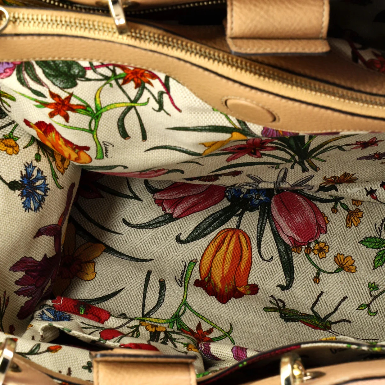 Bamboo Shopper Tote Leather Large - Deep Luxury