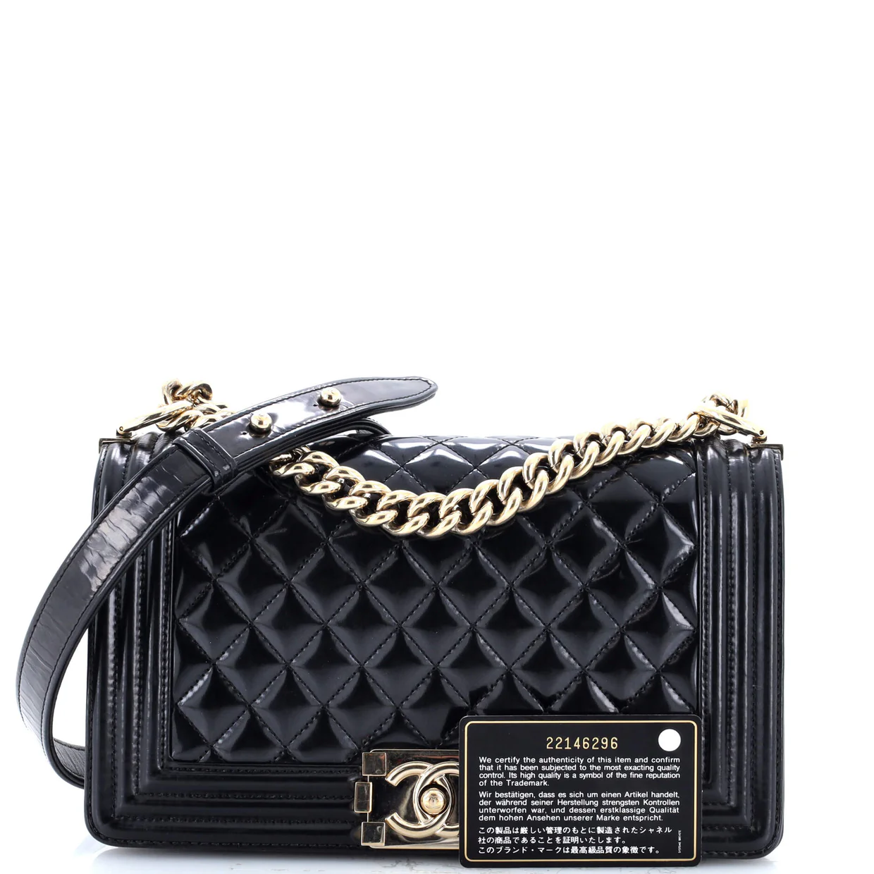 Boy Flap Bag Quilted Iridescent Glazed Calfskin Old Medium - Deep Luxury