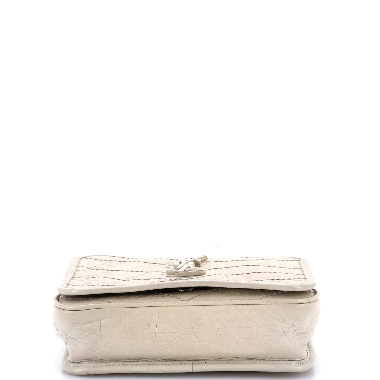 Niki Chain Wallet Matelasse Chevron Leather - Deep Luxury