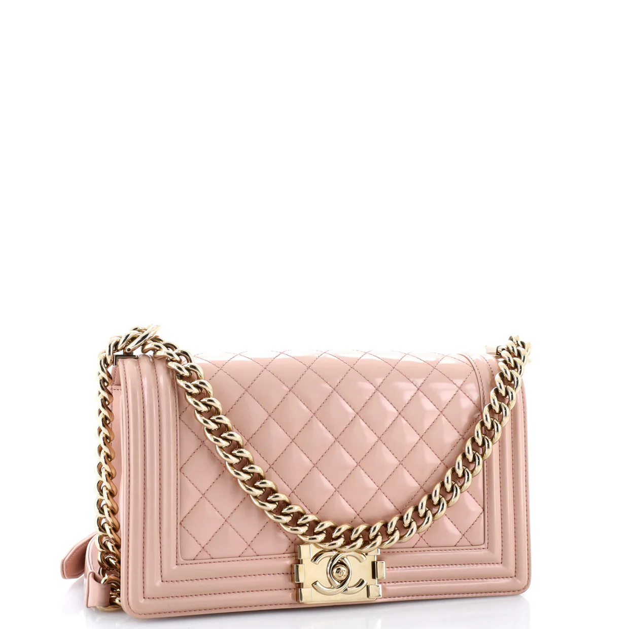 Boy Flap Bag Quilted Iridescent Glazed Calfskin Old Medium - Deep Luxury