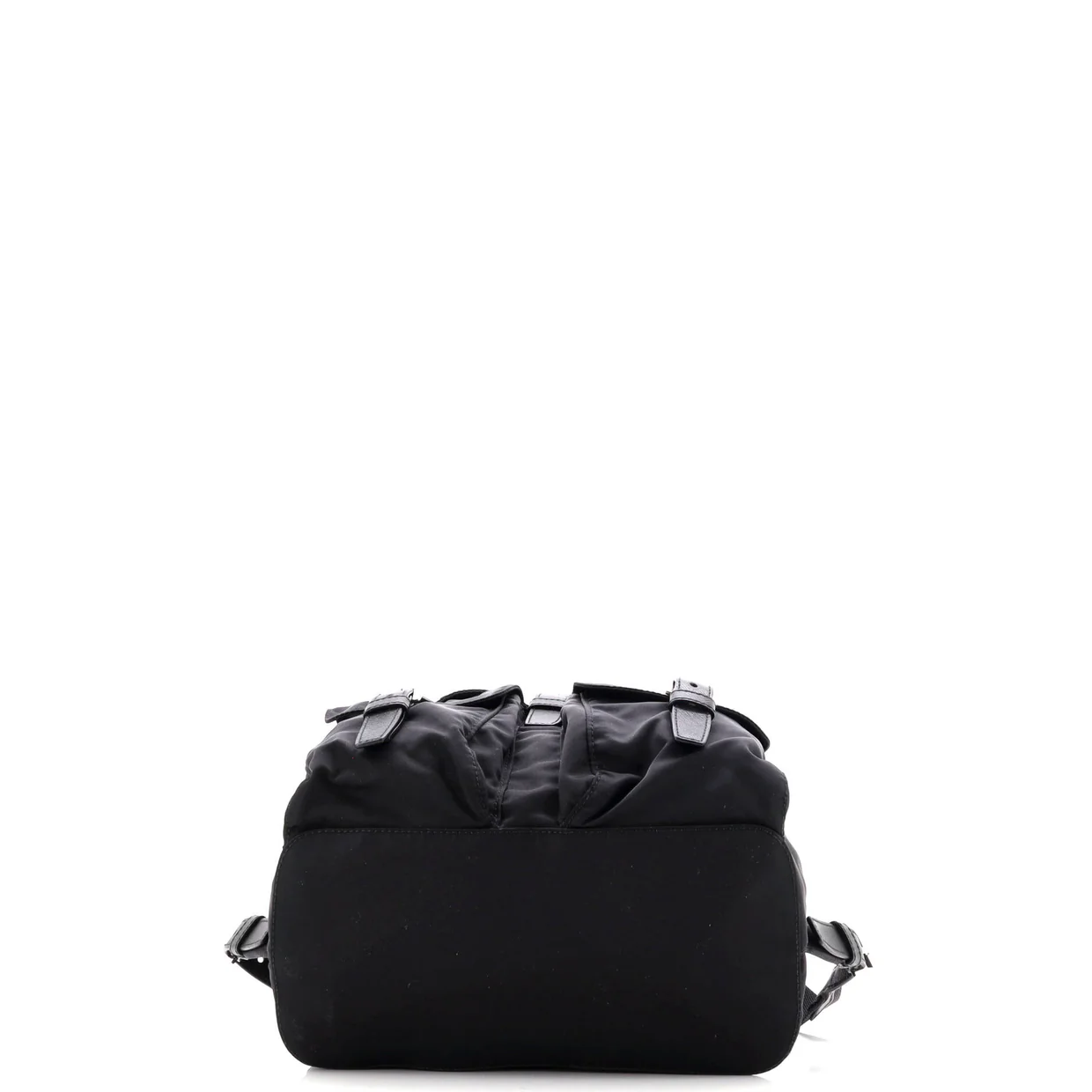 Vela Double Front Pocket Backpack Tessuto with Saffiano Leather Small - Deep Luxury