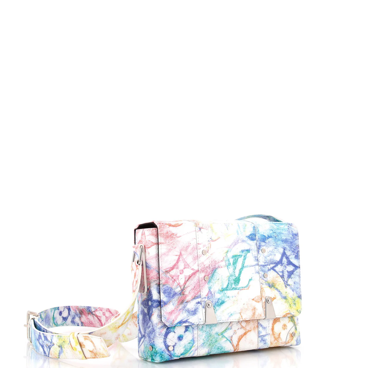 Trunk Messenger Bag Limited Edition Monogram Pastel Multicolor - Deep Luxury