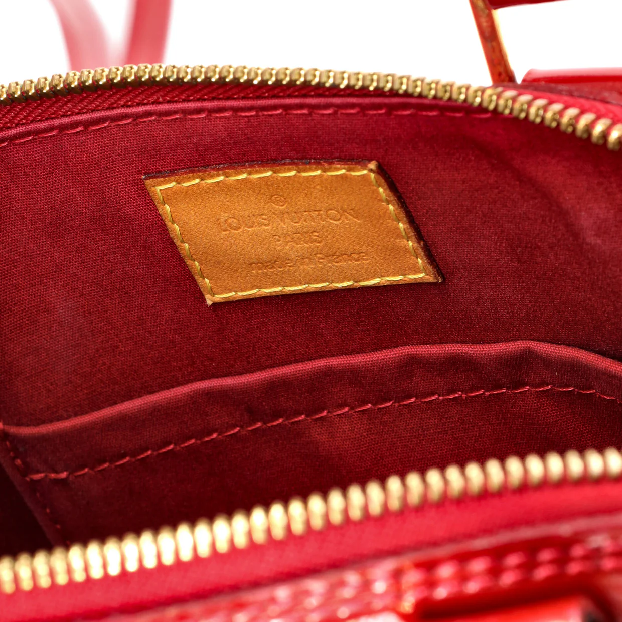 Alma Handbag Monogram Vernis BB - Deep Luxury